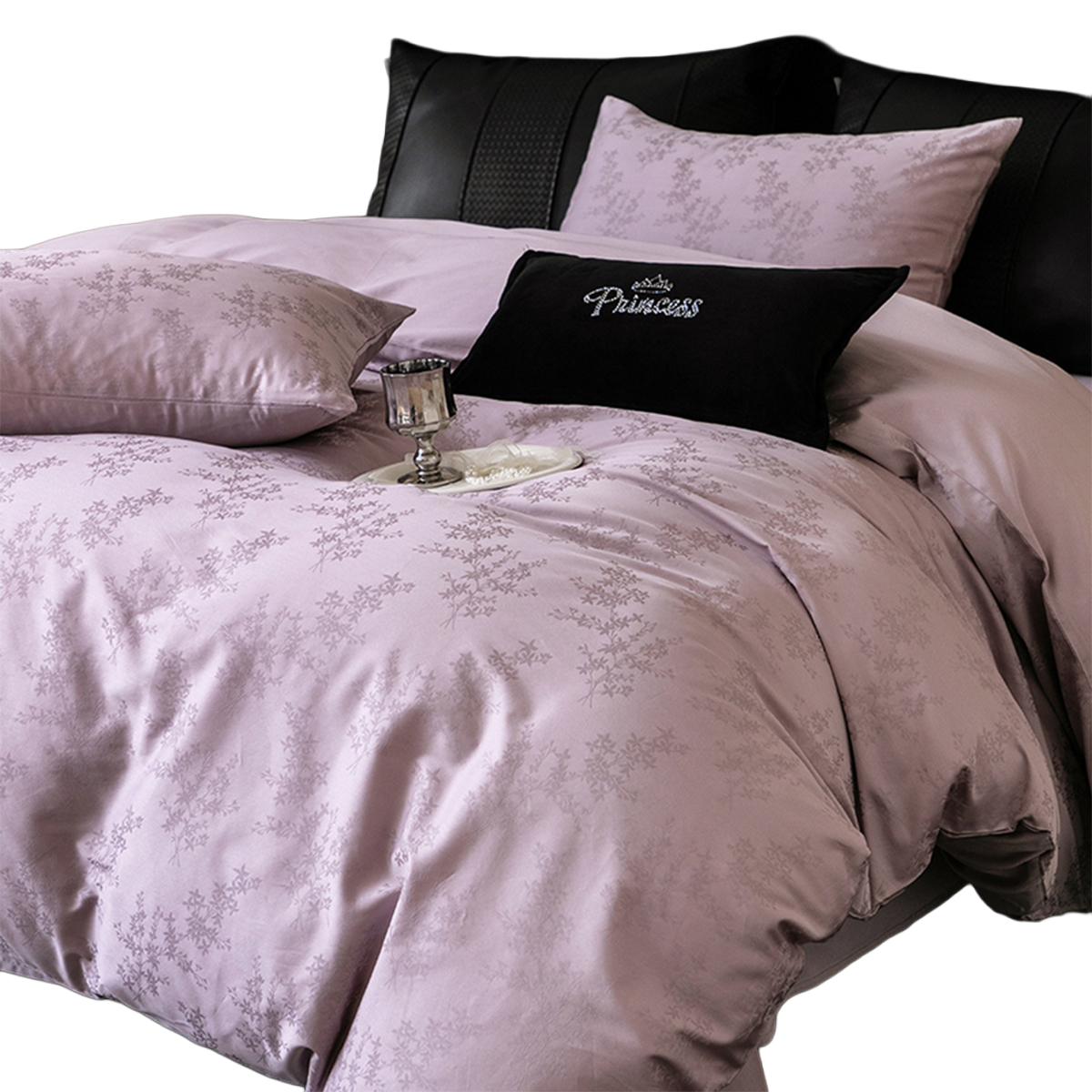 植巾 SI150 200*230cm 亲肤纯色精品 床上四件套 桑葚格 床上套件 (计价单位:套) 桑葚格高清大图