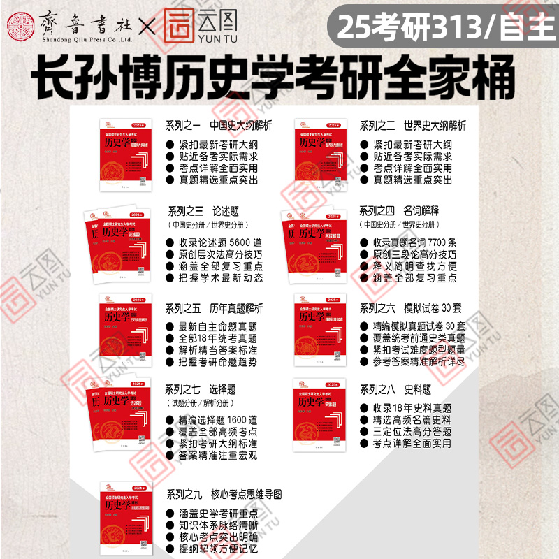 []2025选择题 [正版]店2025长孙博历史学考研313基础大纲解析名词解释论述题选择题历年真题史料题真题模拟3高清大图