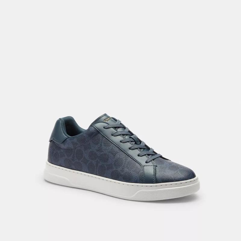 蔻驰(COACH)高帮帆布休闲鞋男低帮运动鞋潮板鞋经典系带百搭配件高清大图