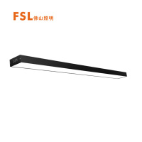 佛山照明(FSL) 熙凡吊线灯盘LED办公室吊线灯 黑色-1200*70mm-18W-暖白4000K