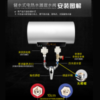 明装全铜电热水器混水阀冷热开关混合阀U型阀龙头淋浴浴室配件 铜阀门小九九套装