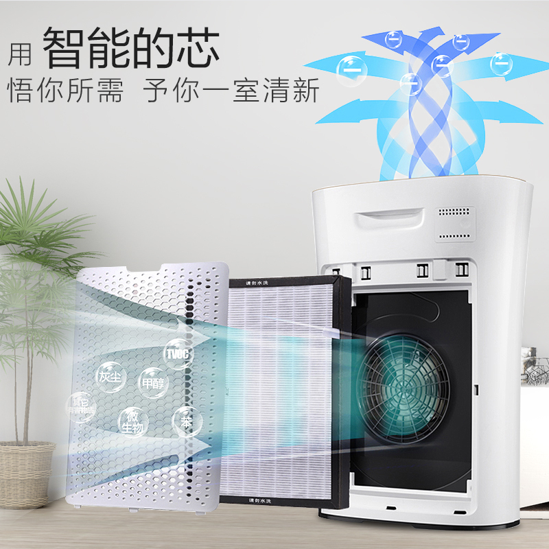 美的(Midea)空气净化器KJ210G-C42 除霾除甲醛除菌 负离子 WIFI智控CADR值205 家用20-30㎡