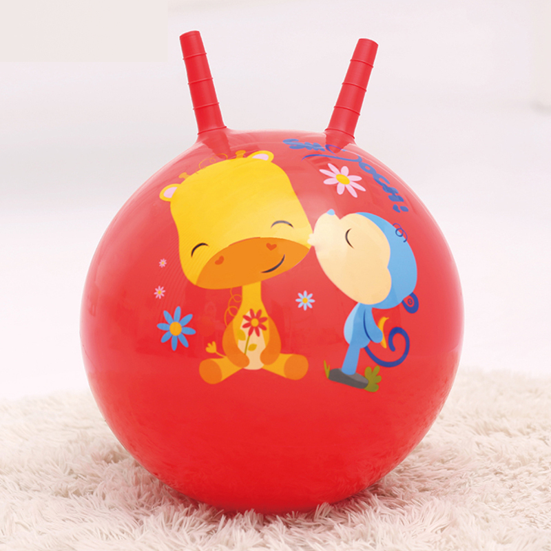 费雪(Fisher Price)玩具 儿童玩具球 宝宝跳跳球羊角球45cm(蓝色 赠充气脚泵)F0701H1