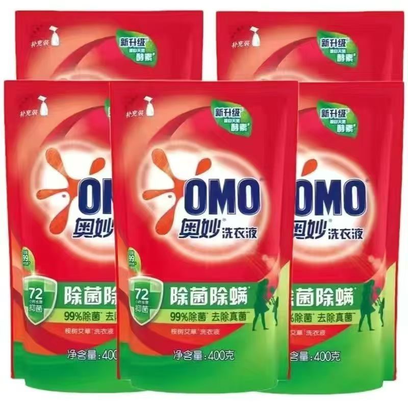 奥妙洗衣液除菌除螨强效去污渍除菌持久留香 家庭补充袋 480g*5袋高清大图