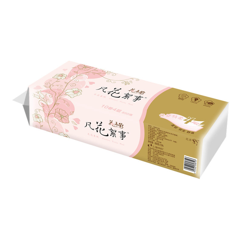 花弄影无芯卷纸4层30卷实惠装卫生纸巾厕纸手纸卷筒纸