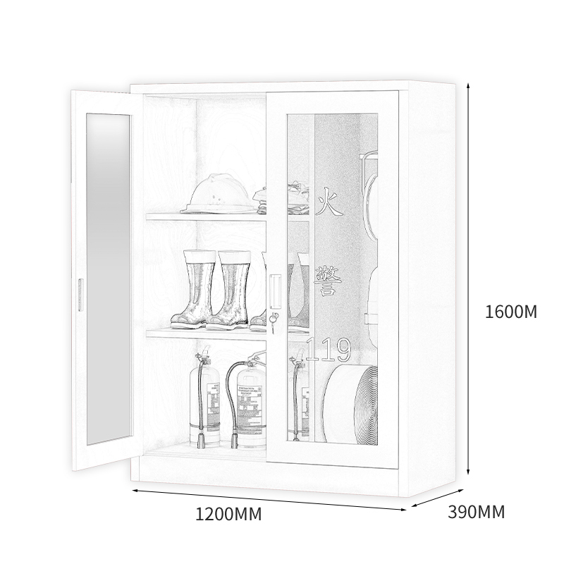 鑫金虎 消防站消防器材放置柜服装消防工具柜灭火器柜展示柜应急消防柜