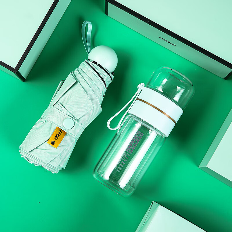 豹牌 BP-T7玻璃杯套装 手持小风扇玻璃杯雨伞保温杯笔记本高清大图