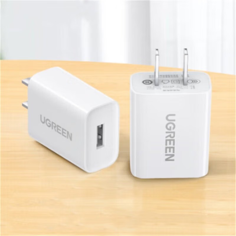 绿联 充电器5V2.1A快充苹果手表watch76 通用iPhone平板手机耳机 USB裸线 线缆插头 60714