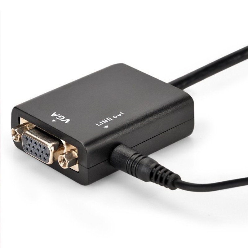 视频转接头 笔记本/机顶盒连接电脑显示器 HDMI转VGA
