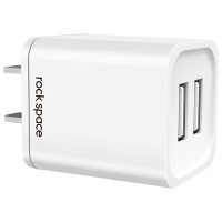 洛克(ROCK)T22双口旅行充电器苹果手机充电器 iPhoneX/XS/XR/XSMAX/ipad安卓华为平板插头