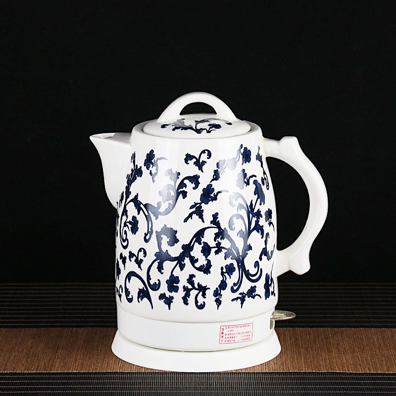 景德镇陶瓷电热水壶烧水壶开水电茶壶茶具大容量水开自动断电20兰花