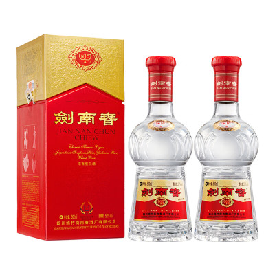 剑南春 水晶剑 52度 500ml*2 浓香型白酒 双瓶
