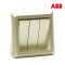 ABB开关插座 德逸珍珠金 三联/三位/三开双控开关面板AE107-PG