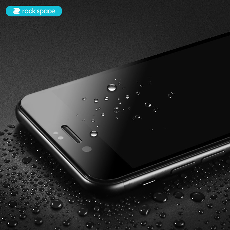 洛克(ROCK)iPhone8Plus 钢化膜全屏覆盖高清防爆 3D曲面全屏覆盖软边玻璃膜0.23MM 白色