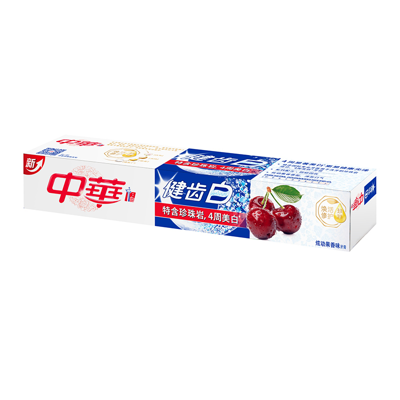 中华健齿白水果味牙膏200g