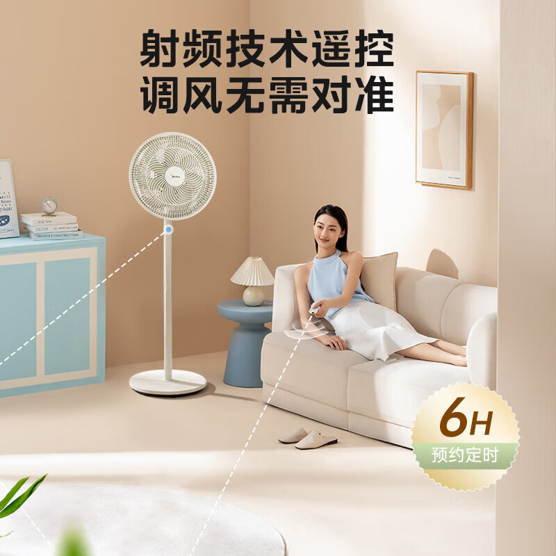 美的(Midea)电风扇落地扇台扇家用大风量电扇宿舍轻音低噪台式桌面两用节能 [升级大网圈]SAH35MR高清大图