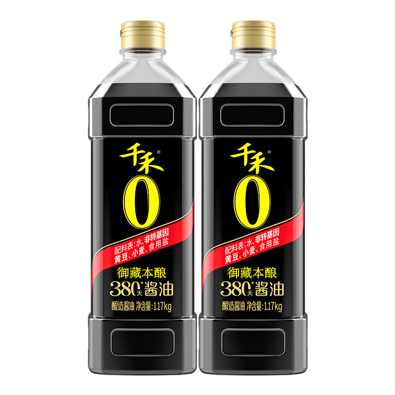千禾0酱油头道原香御藏本酿380天1L不加糖酿造特级生抽酱油高清大图