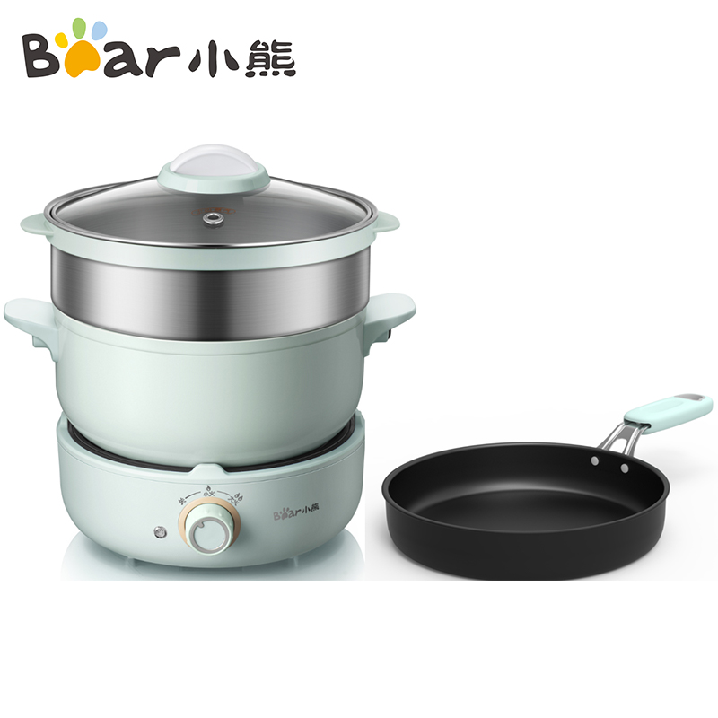 小熊（bear）电火锅 DHG-B25B2 蒸笼煎盘 绿色版
