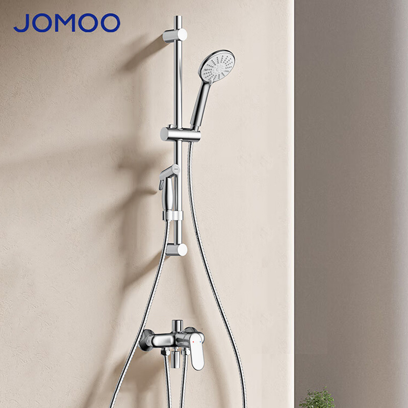 九牧（JOMOO）沐浴花洒套装分体家用手持喷枪花洒枪灰可升降沐浴洗澡沐浴器35307高清大图
