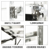 晋舰304不锈钢货架置物架药品收纳展示架承重200kg 1500*600