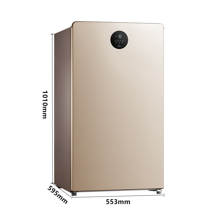 美的midea118升冰柜迷你家用立式网红单门小冷柜冰箱大眼萌系列bdb
