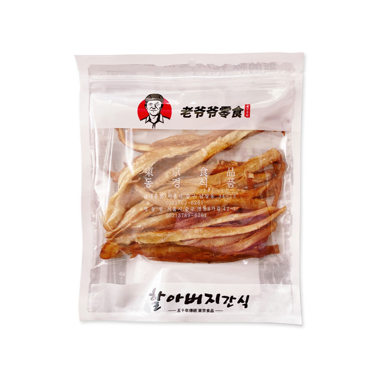 南大门明洞老爷爷辣味鱿鱼条(黑胡椒)80g/包深海鱿鱼高蛋白创意礼品高清大图