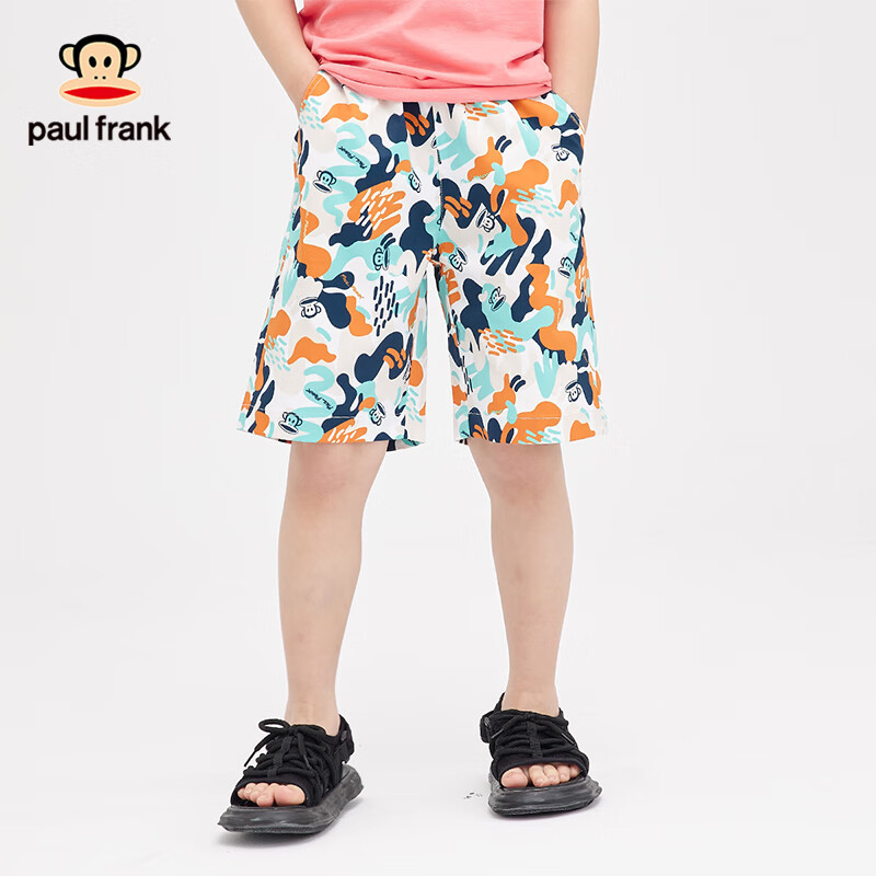3515325238B大嘴猴(paul frank)童装儿童短裤2023夏季户外运动休闲百搭潮流男童沙滩裤 米白 120