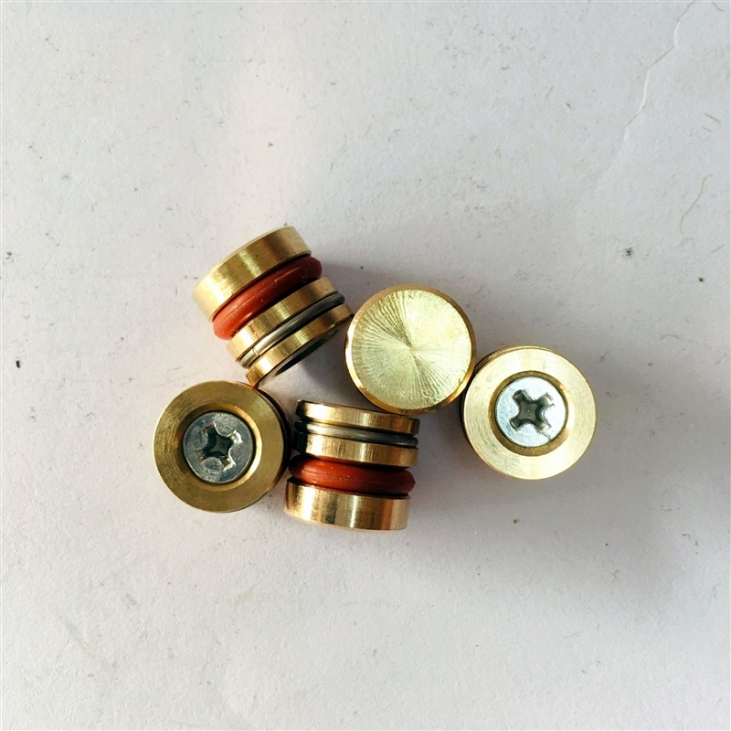 阿斯卡利模具止水塞滚花止水栓水柱塞密封圈耐高温五金配件运水铜堵头