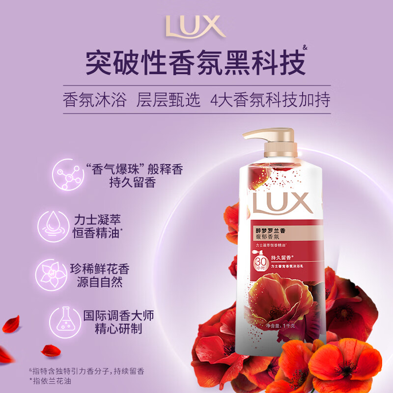 力士 沐浴露 馥郁香氛 持久留香 1000g (单位:瓶)高清大图