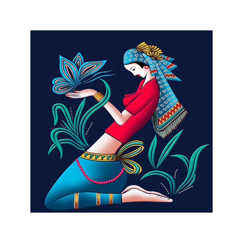 云南重彩阿诗玛5d圆钻钻石十字绣钻石画满钻粘贴钻客厅三联砖石秀50