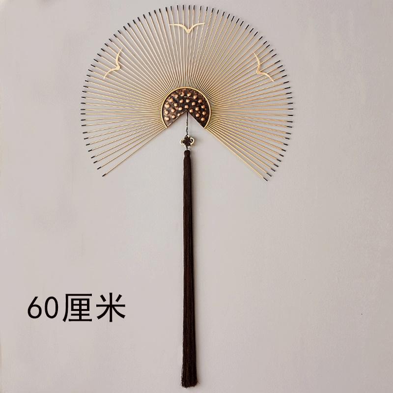 新中式客厅墙饰餐厅创意挂饰家居玄关铁艺壁挂电视沙发背景墙装饰 三维工匠 A款直径60壁饰高清大图