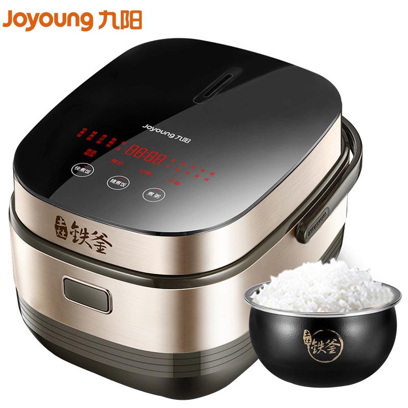 九阳(Joyoung) 电饭煲 F-40T7 铁釜内胆 4L 家用电饭锅 智能预约煮饭煲仔饭 触摸式智能控制高清大图