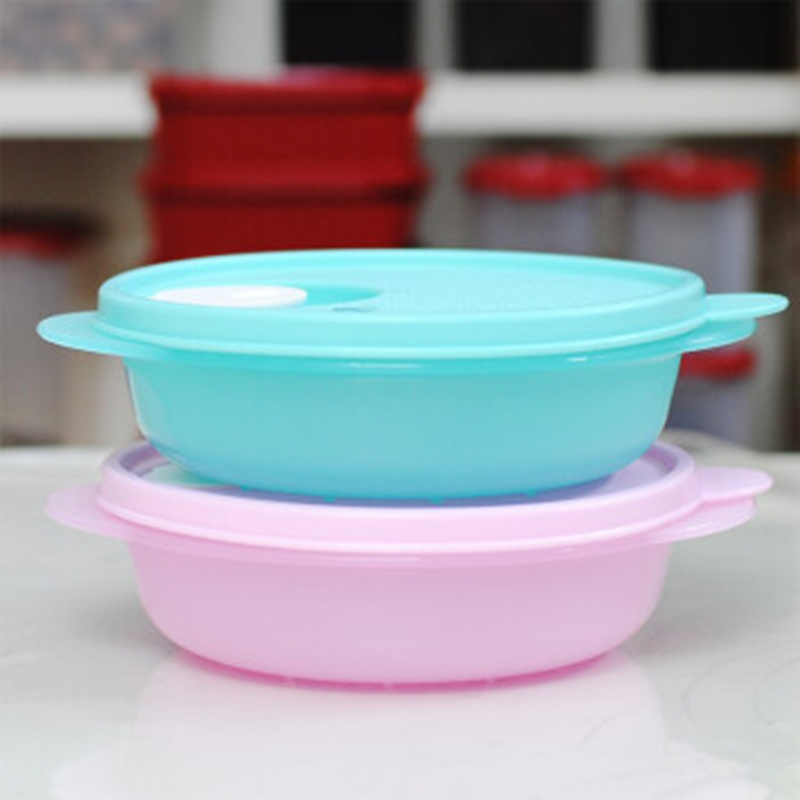 特百惠(Tupperware)便携饭盒学生办公室微波加热保鲜午餐工作餐400ml便当盒抗疫带餐