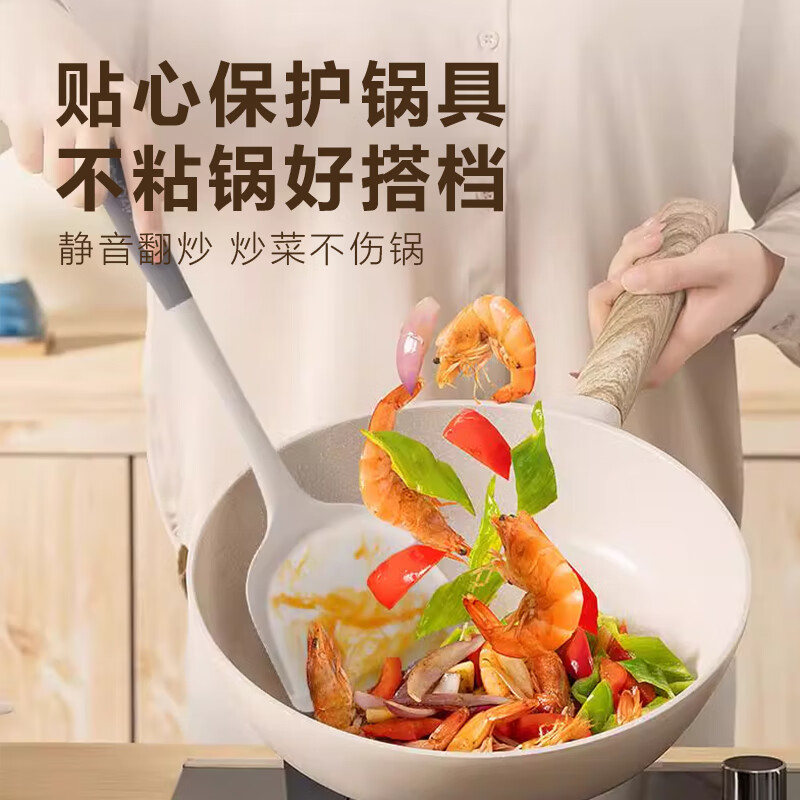 迈巴勒铲子不粘锅硅 胶锅铲耐高温炒菜炒勺汤勺食品级三件套MLP-P3001高清大图