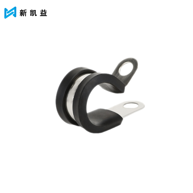新凯益 304不锈钢管卡扣U型带连胶条骑马卡喉箍水管固定夹抱箍管夹 150mm 个