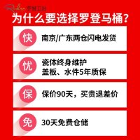 Roden罗登 地排喷射喷施虹吸式冲抽水马桶 大冲力自洁釉面马桶 缓降盖板 节水防臭马桶 家用普通陶瓷马桶 连体式坐便器