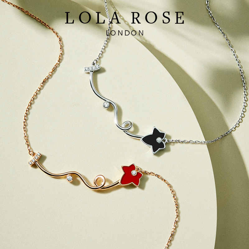 lolarose罗拉玫瑰常青藤微笑项骨链链轻奢小众锁