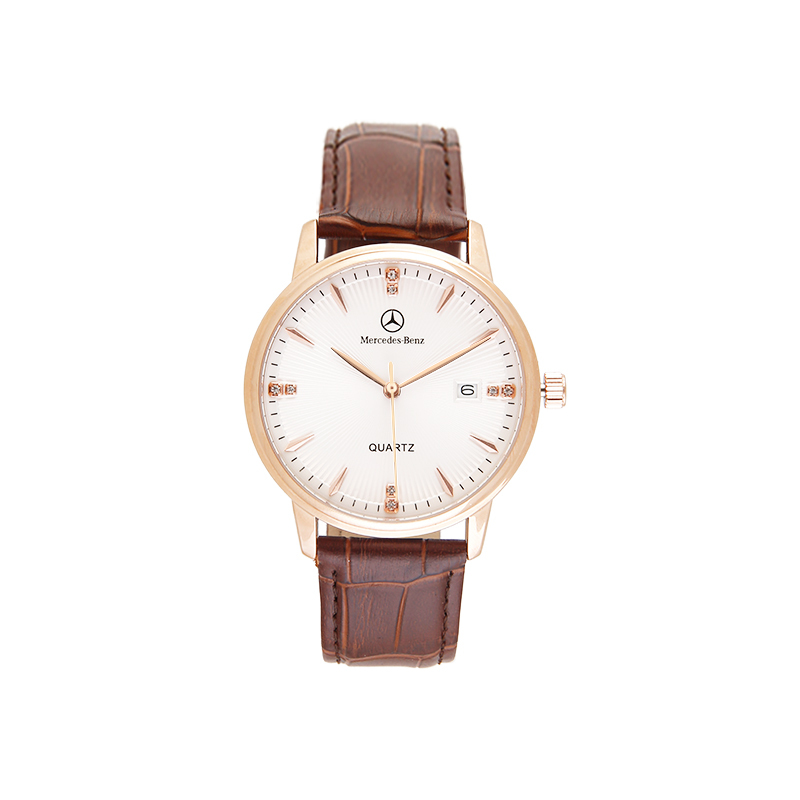 梅赛德斯奔驰mercedesbenz商务男女真皮石英表