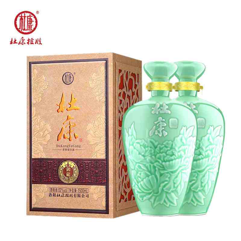 [酒厂自营]杜康御藏浓香型52度青瓷坛粮食婚宴白酒礼盒1.5L*2瓶整箱装春节礼品酒高清大图