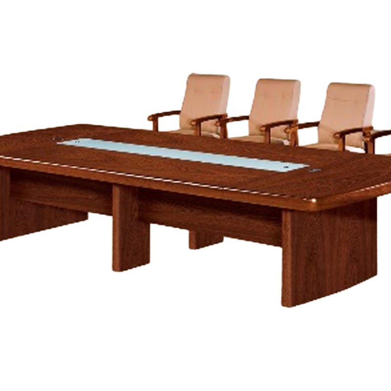 大央会议桌H-8142 4200W*1800D*760H办公家具会议桌长方形大型长桌简约现代会议室洽谈桌高清大图