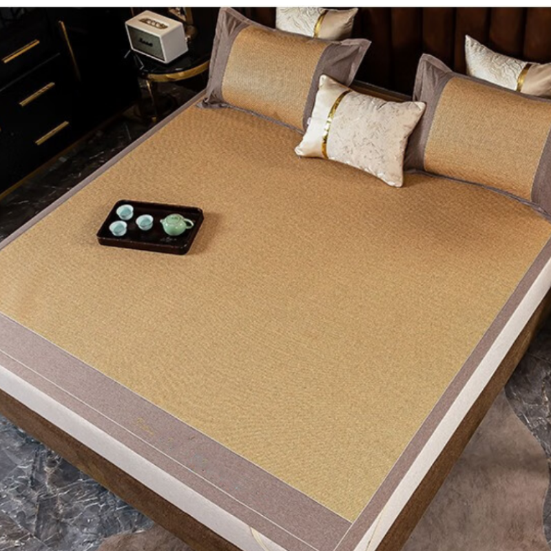 若叶之季 LR-LX26 150*200cm 经典藤席凉席套件 1.00 件/套 (计价单位:套) 玉米黄高清大图