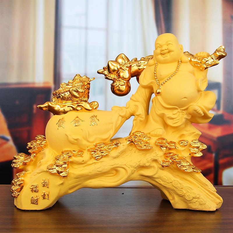 美帮汇弥勒佛摆件笑佛大肚佛像办公室客厅家用供奉摆设高清大图