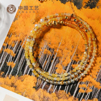 [落叶秋韵]中国工艺原创时光四季彩宝项链天然宝石串珠项链
