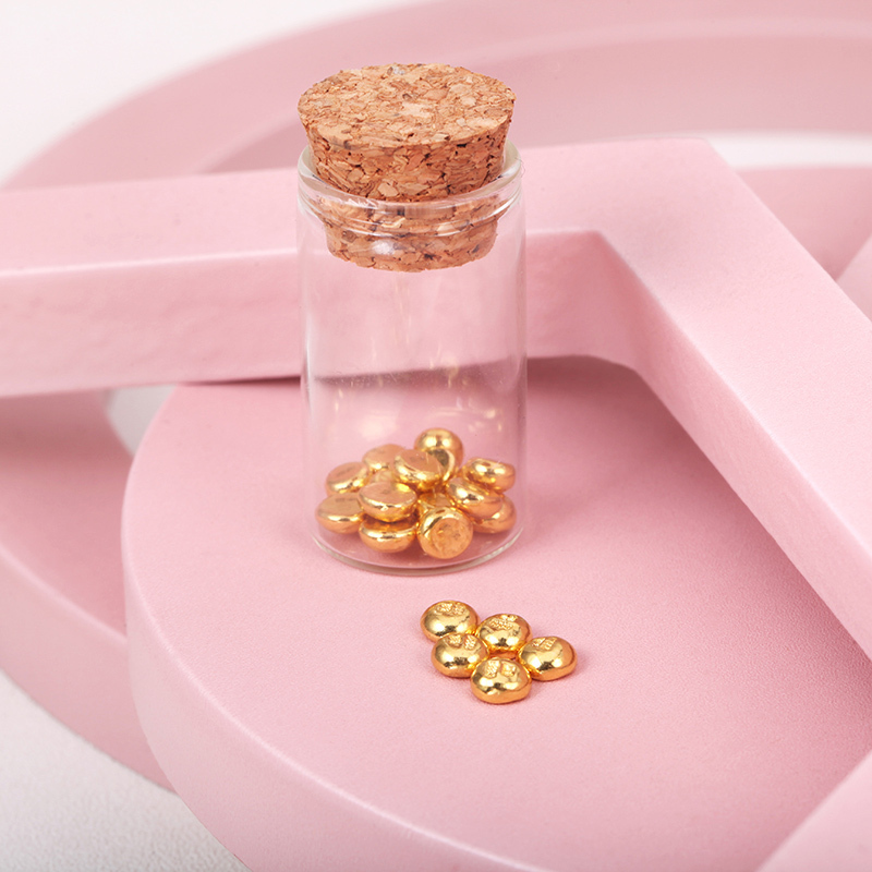 新金珠宝 黄金足金AU999.9投资金小金豆存钱罐 1g(同1个ID发1个瓶子)专享