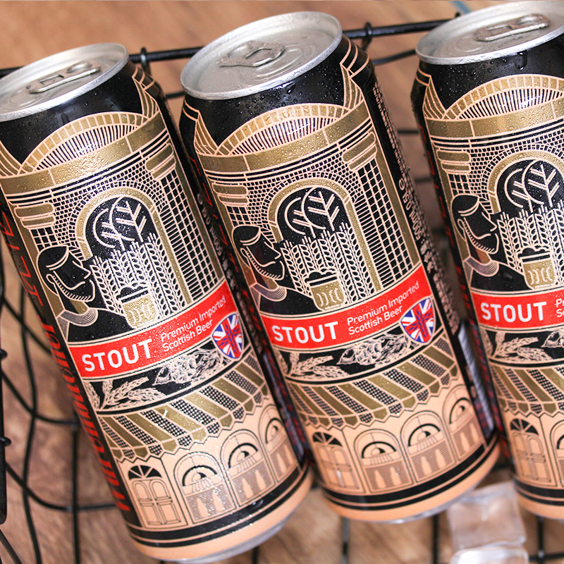 瓦伦丁wurenbacher世涛黑啤500ml24听整箱装英国原装进口