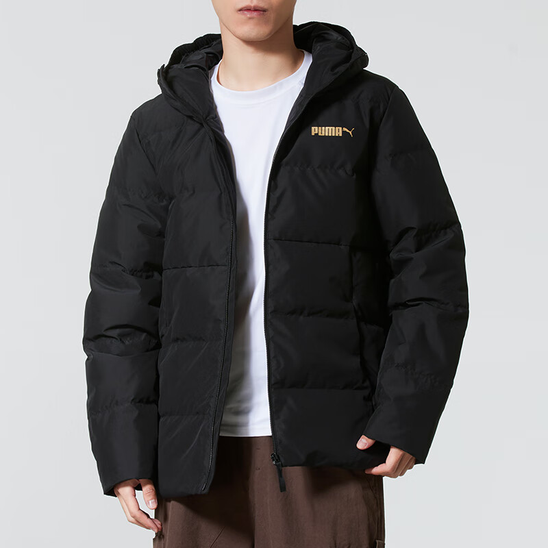 彪马(PUMA)羽绒服男装新款保暖上衣连帽防风运动羽绒外套防寒休闲服692811-02 ZP高清大图
