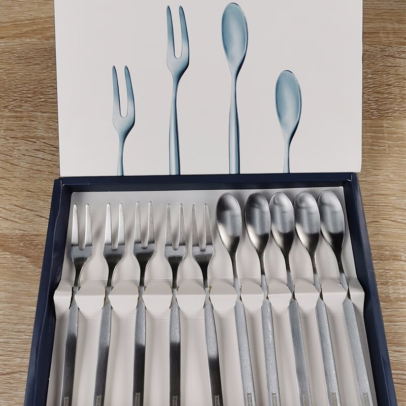 易铂yispot 德菲小餐具10件套刀叉咖啡壶勺 YP-8068 刀叉10件套 ||