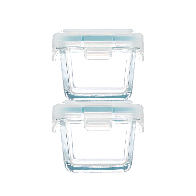 饭盒辅食可蒸煮微波炉加热碗玻璃保鲜盒 迷你小正160ml*4[4件套]高清大图