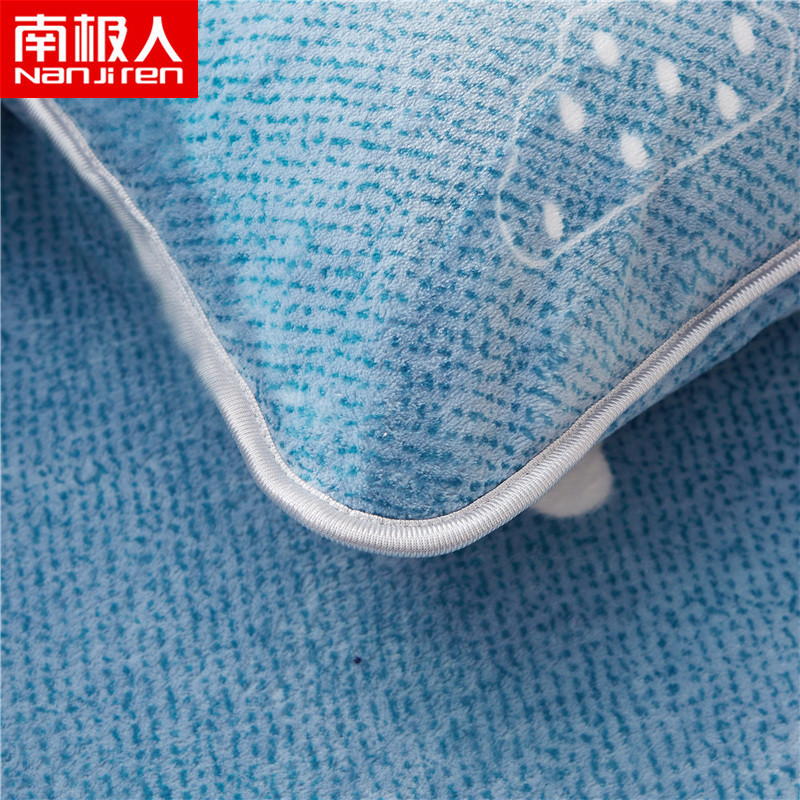 南极人(NanJiren)家纺 加厚保暖牛奶绒枕套一对 床上用品48x74cm牛奶绒纤维枕头套枕芯套两只