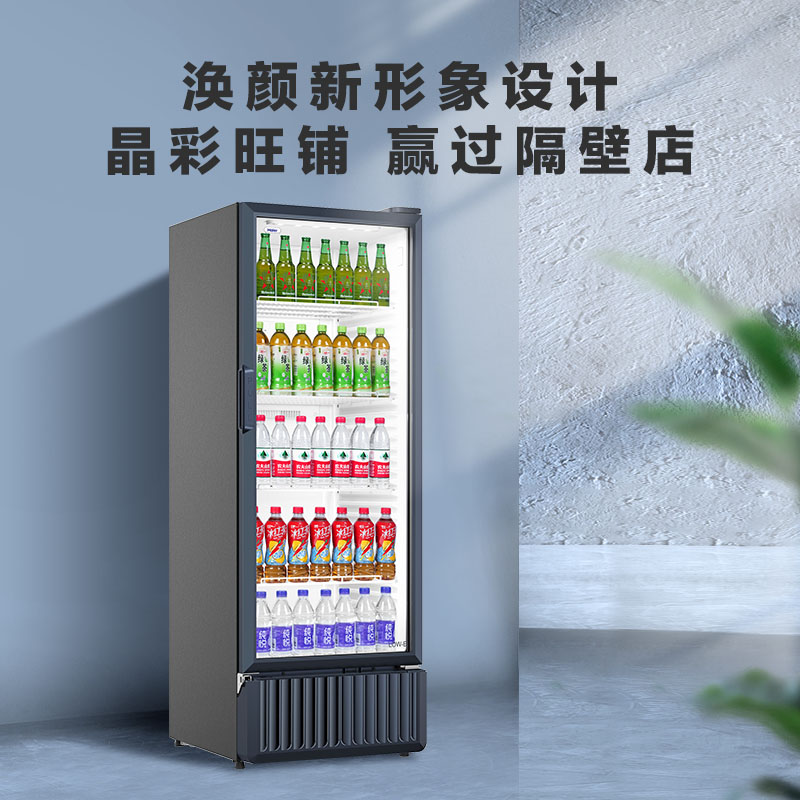 海尔(Haier)立式冰柜290升冷藏保鲜柜商用饮料柜家用大容量单门玻璃门水果酸奶饮料展示柜 SC-339J高清大图